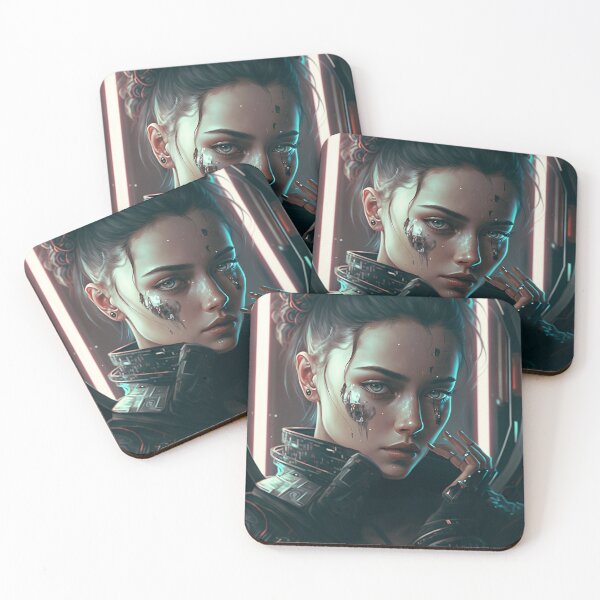 Item preview, Cyberpunk Girl City Future Beautiful Metal Body Parts designed and sold by ZazuStudios.
