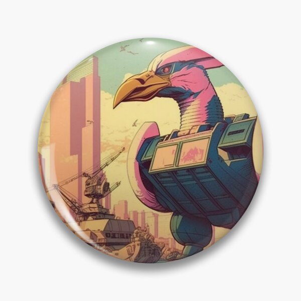 Item preview, Pink Mecha Bird designed and sold by CopperCity Dungeon.
