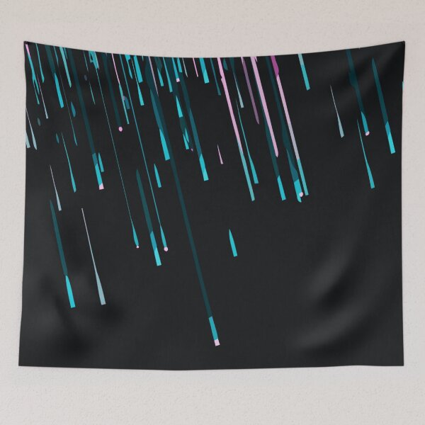 Item preview, Asteroid Rain - Pink, Blue and Black designed and sold by Timeknights.