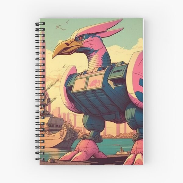 Artikelvorschau, Pinker Mecha-Vogel entworfen und verkauft von CopperCity Dungeon.