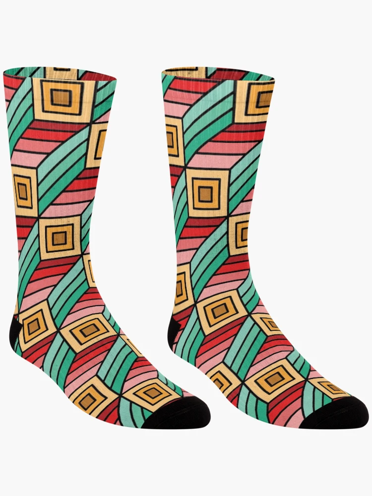 Thumbnail 3 of 5, Socks, Colorful Pattern Design designed and sold by facegm.