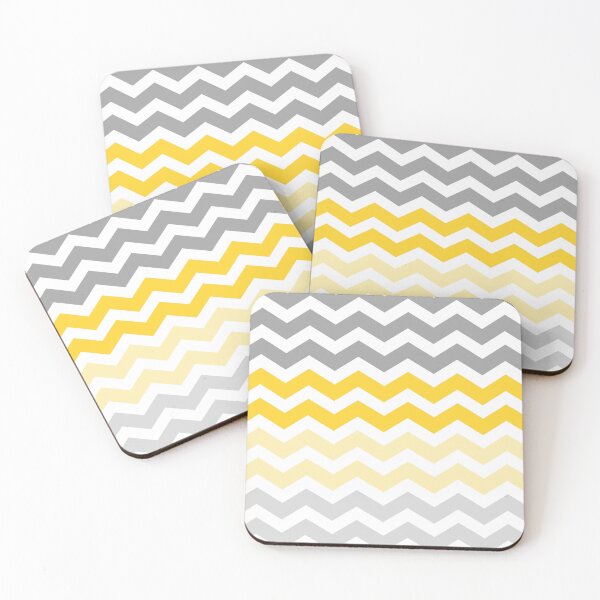 Item preview, Grey and Yellow Chevron Zig Zag pattern designed and sold by inspirationzgal.
