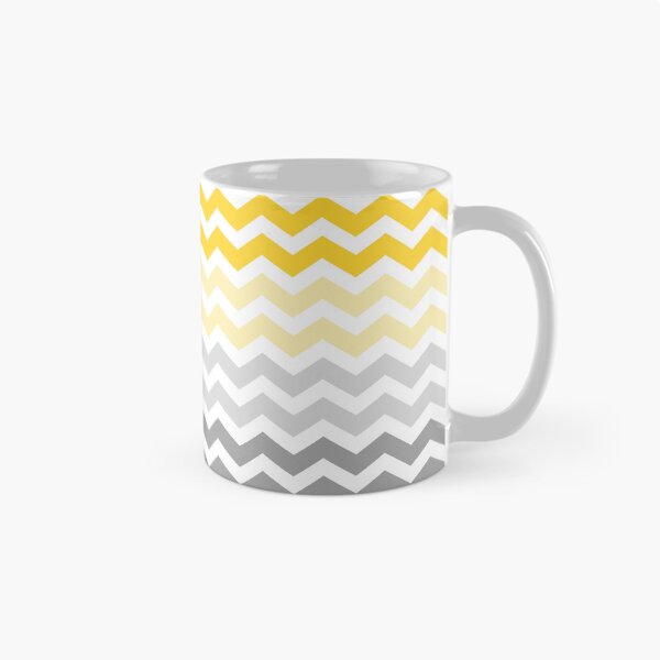 Aperçu de l'œuvre Motif zigzag à chevrons gris et jaune créée et vendue par inspirationzgal.