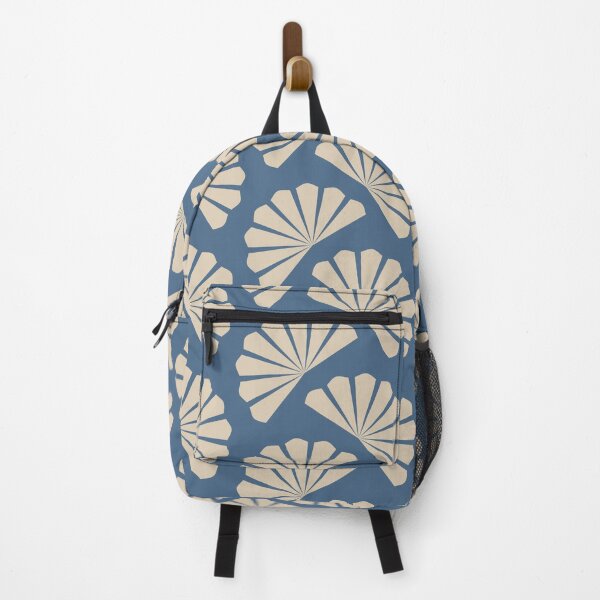 Item preview, Diagonal stylized fans in the color combination smoky blue beige designed and sold by Vektoria.