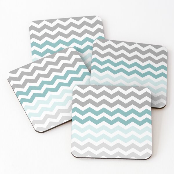 Item preview, Grey and Turquoise Mint Chevron Zig Zag pattern designed and sold by inspirationzgal.