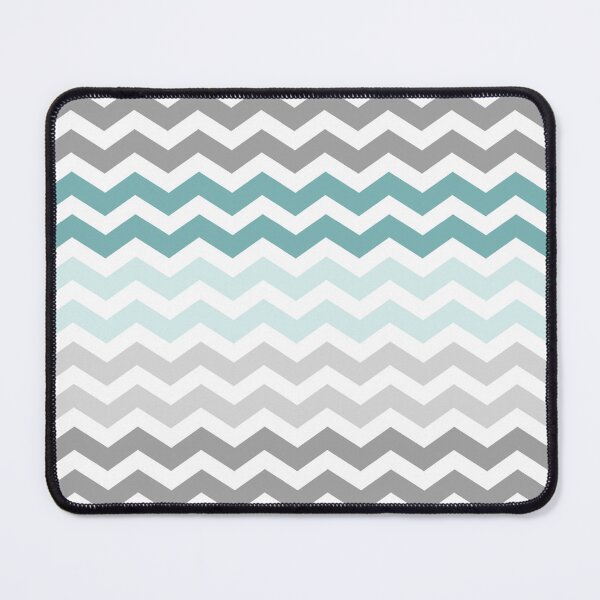 Item preview, Grey and Turquoise Mint Chevron Zig Zag pattern designed and sold by inspirationzgal.