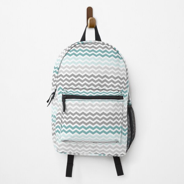 Item preview, Grey and Turquoise Mint Chevron Zig Zag pattern designed and sold by inspirationzgal.