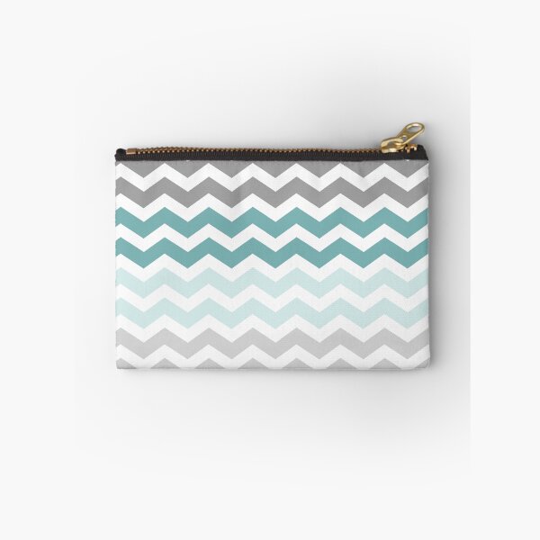Item preview, Grey and Turquoise Mint Chevron Zig Zag pattern designed and sold by inspirationzgal.