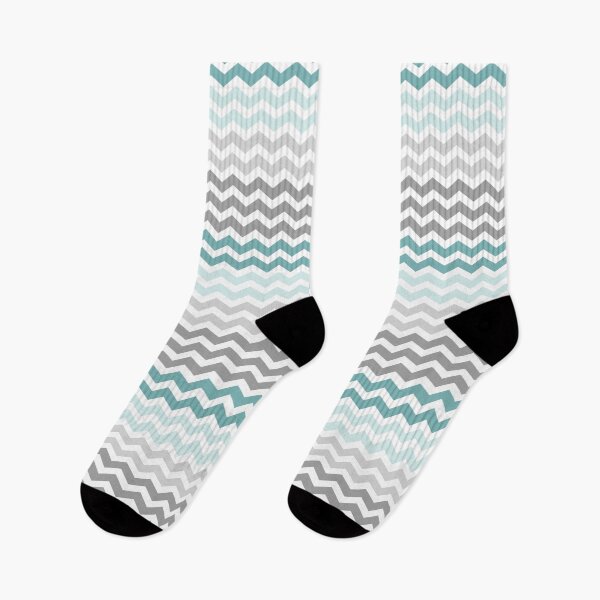 Item preview, Grey and Turquoise Mint Chevron Zig Zag pattern designed and sold by inspirationzgal.