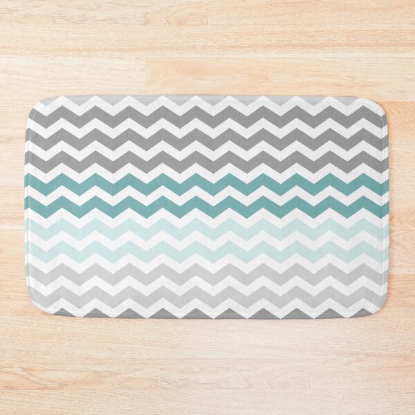 Item preview, Grey and Turquoise Mint Chevron Zig Zag pattern designed and sold by inspirationzgal.