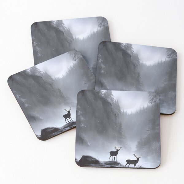 Item preview, Deer in snowy gorge designed and sold by Artistic Fusion Lab.