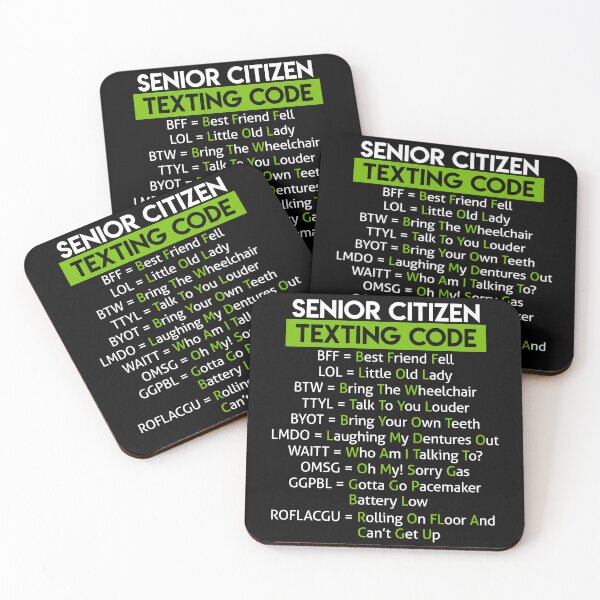 Item preview, Funny Senior Citizen Texting Code Design For Grandpa Grandma designed and sold by Ngan-Jasmine.