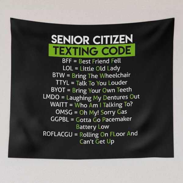 Item preview, Funny Senior Citizen Texting Code Design For Grandpa Grandma designed and sold by Ngan-Jasmine.