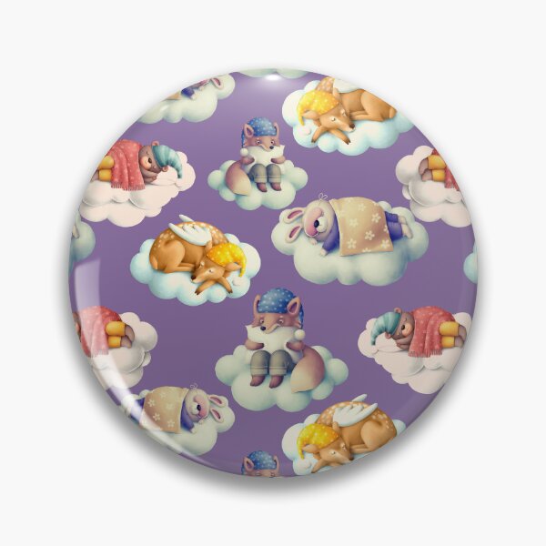 Item preview, Sleeping Animals on Clouds Seamless Surface Pattern designed and sold by PBJArt.