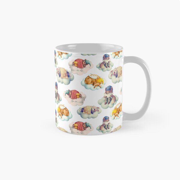 Item preview, Sleeping Animals on Clouds Seamless Surface Pattern designed and sold by PBJArt.