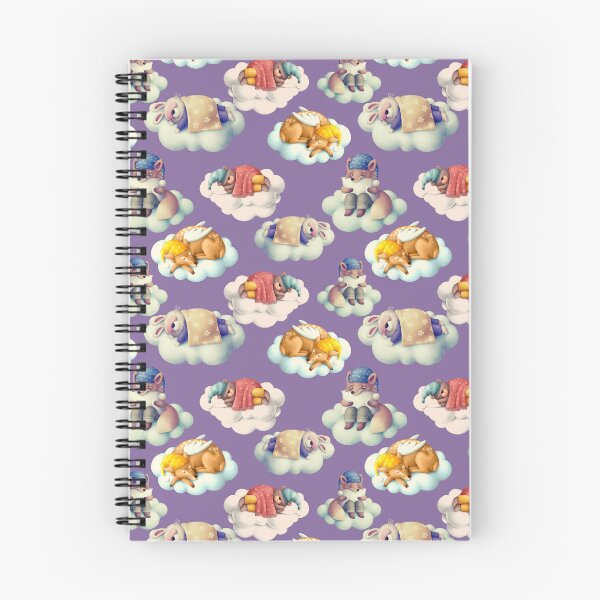Item preview, Sleeping Animals on Clouds Seamless Surface Pattern designed and sold by PBJArt.