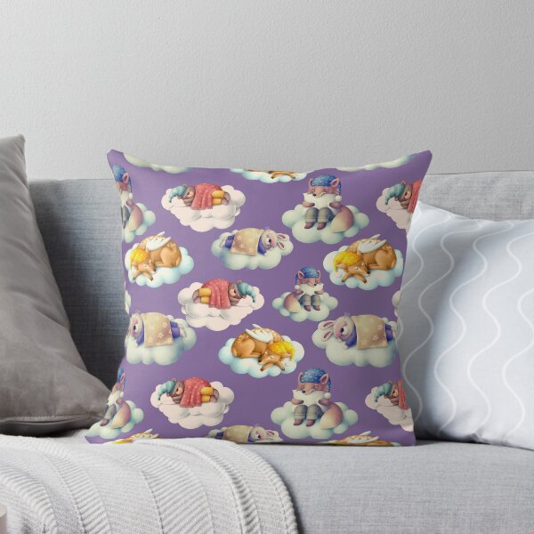 Item preview, Sleeping Animals on Clouds Seamless Surface Pattern designed and sold by PBJArt.
