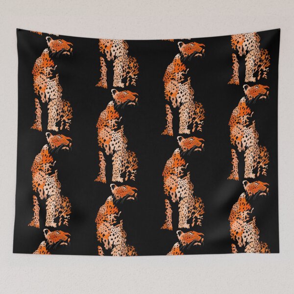 Item preview, Orange Leopard digital illustration  designed and sold by Quirkypieces.