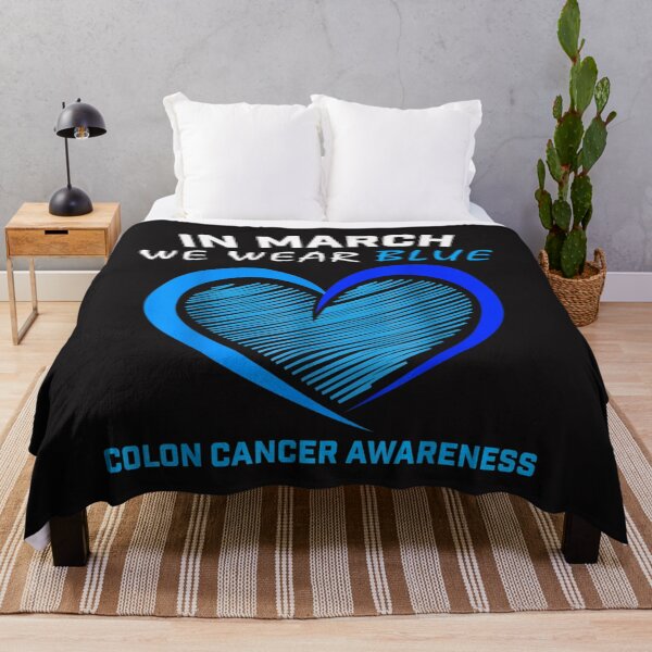 Item preview, In March We Wear Blue For Colon Cancer Awareness Blue Heart designed and sold by Okaya25.