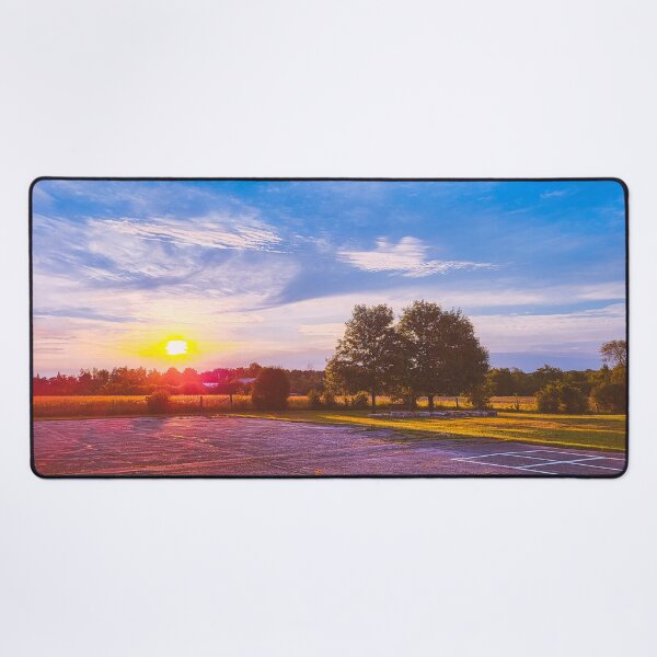 Item preview, School Yard Photo with Stunning Sky and Sunset V2 designed and sold by Family Journey with God.