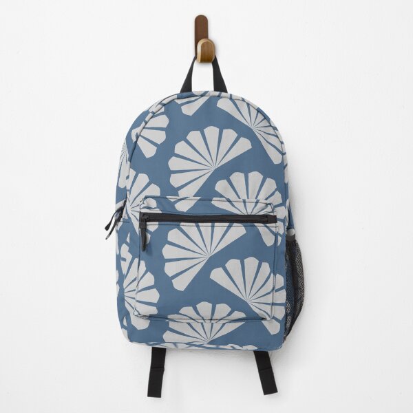 Item preview, Diagonal stylized fans in the color combination smoky blue silver designed and sold by Vektoria.