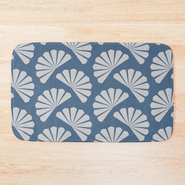 Item preview, Diagonal stylized fans in the color combination smoky blue silver designed and sold by Vektoria.