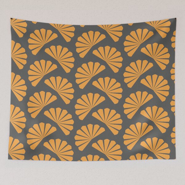Item preview, Diagonal stylized fans in orange designed and sold by Vektoria.