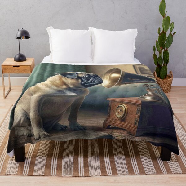 Item preview, Pug Dog Listens To Grammaphone Music designed and sold by candiscamera.
