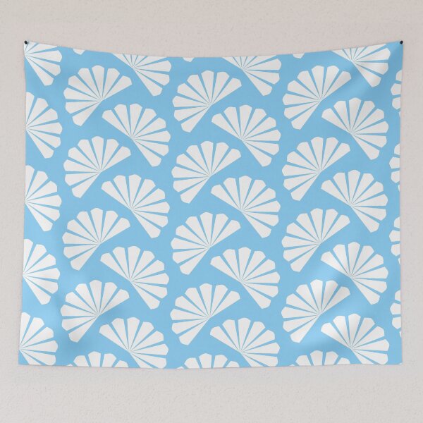 Item preview, Diagonal stylized fans in light blue hue designed and sold by Vektoria.