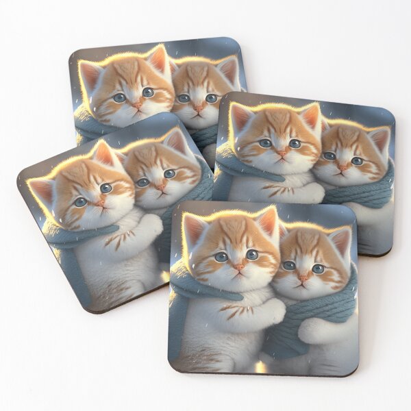 Item preview, Kittens together, playing in the snow are very lovely photos 3k - 10 designed and sold by jetaiart.