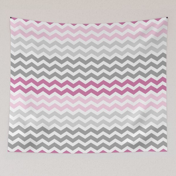 Item preview,  Grey and Pink Chevron Zig Zag pattern designed and sold by inspirationzgal.