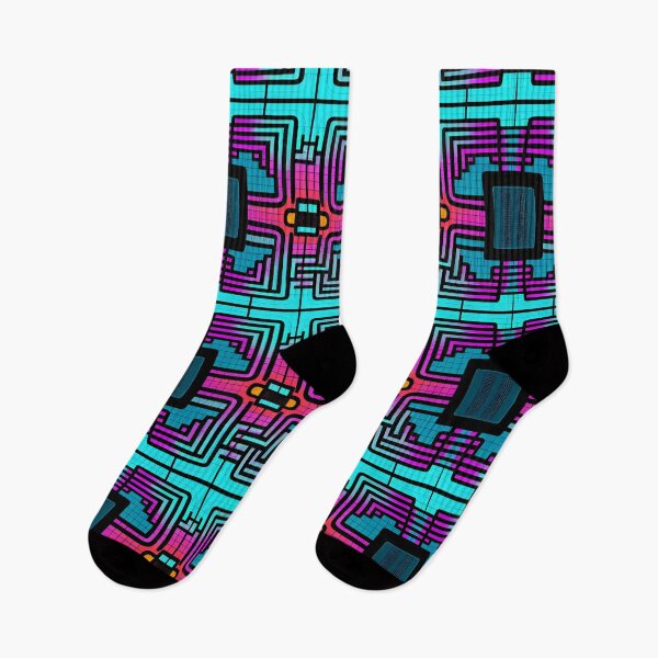Item preview, Symmetrical Video Screen Glitch - Glitching TV Pattern designed and sold by Fine Prints.
