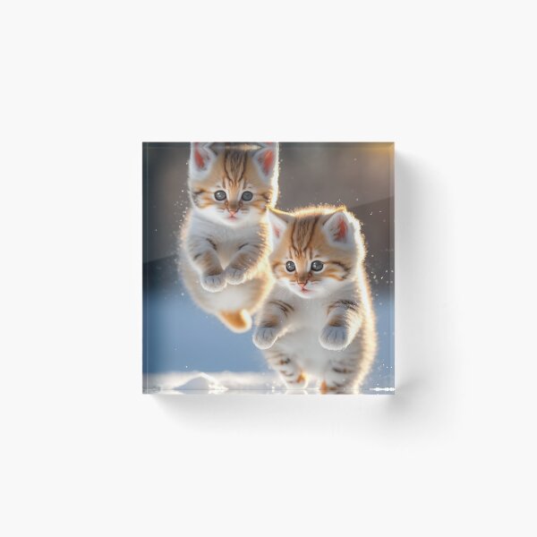 Artikelvorschau, Kittens together, playing in the snow are very lovely photos 3k - 12 entworfen und verkauft von jetaiart.