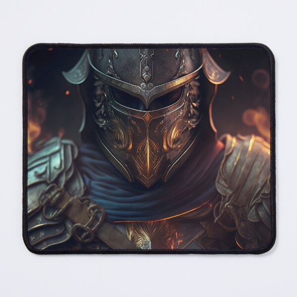 Item preview, Medieval Knight in Armor in a Fire Lit Room designed and sold by ZazuStudios.