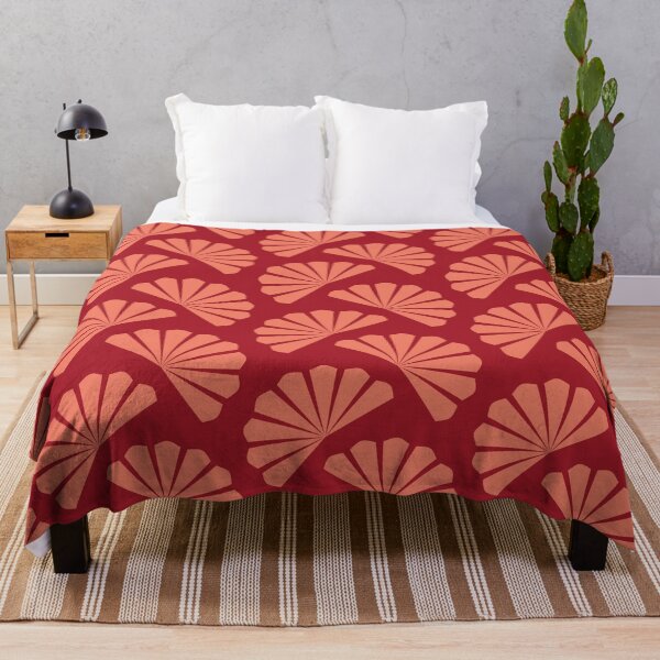 Item preview, Diagonal stylized red fans designed and sold by Vektoria.