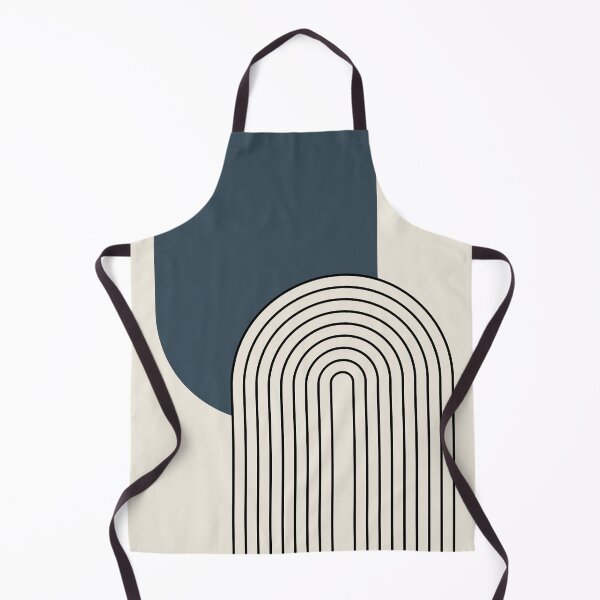 Item preview, Mid Century style line art with dark blue arch designed and sold by BattaAnastasia.