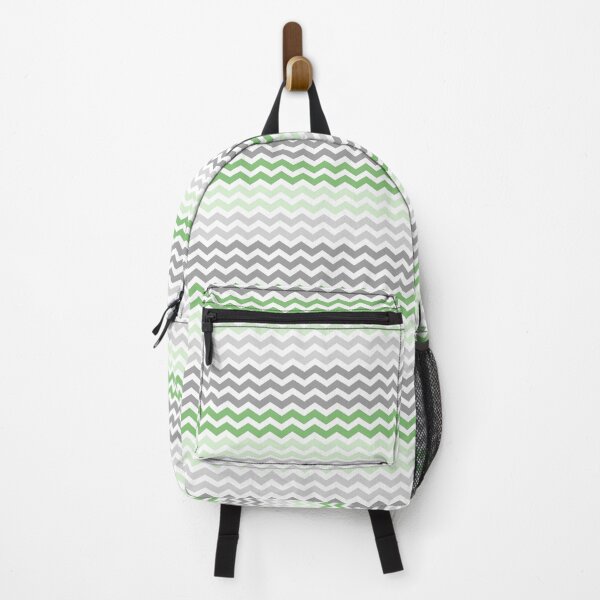 Item preview, Grey and Green Chevron Zig Zag pattern designed and sold by inspirationzgal.