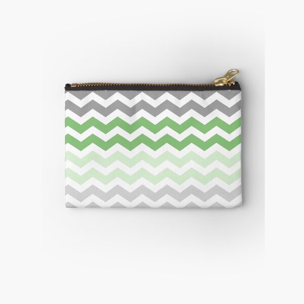 Item preview, Grey and Green Chevron Zig Zag pattern designed and sold by inspirationzgal.
