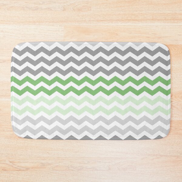 Item preview, Grey and Green Chevron Zig Zag pattern designed and sold by inspirationzgal.
