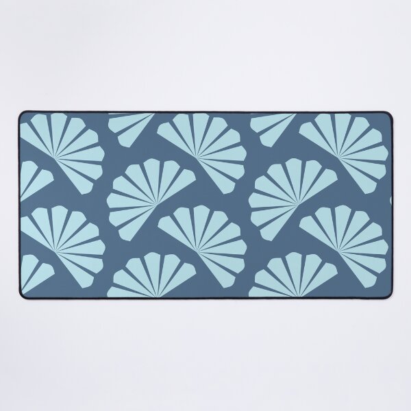 Item preview, Diagonal stylized smoky blue fans designed and sold by Vektoria.