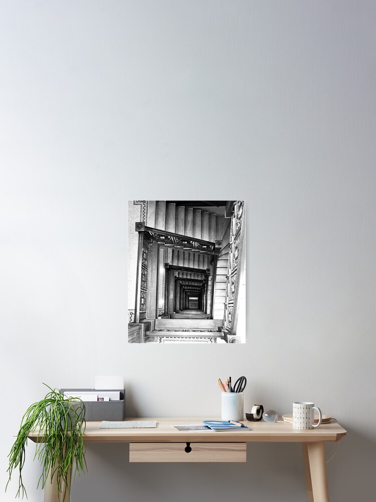 Thumbnail 2 of 3, Poster, Architecture Gift - The Old Staircase designed and sold by OneDayArt.