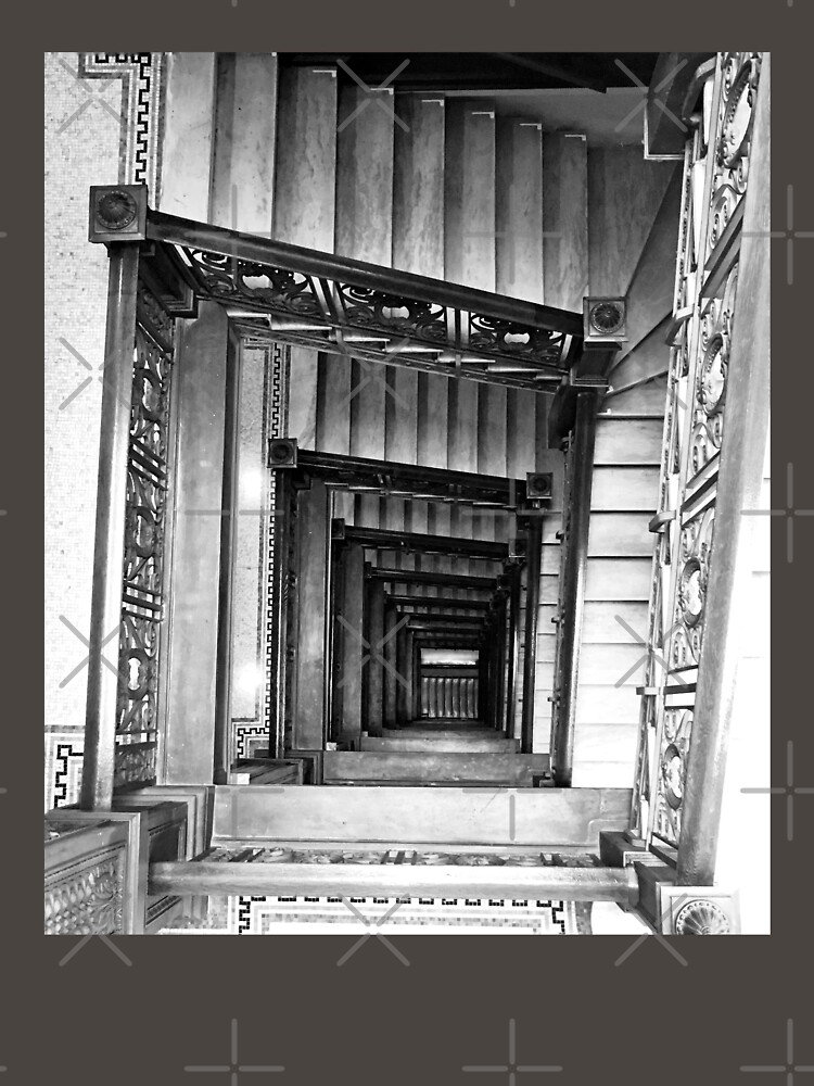 Thumbnail 7 of 7, Classic T-Shirt, Architecture Gift - The Old Staircase designed and sold by OneDayArt.