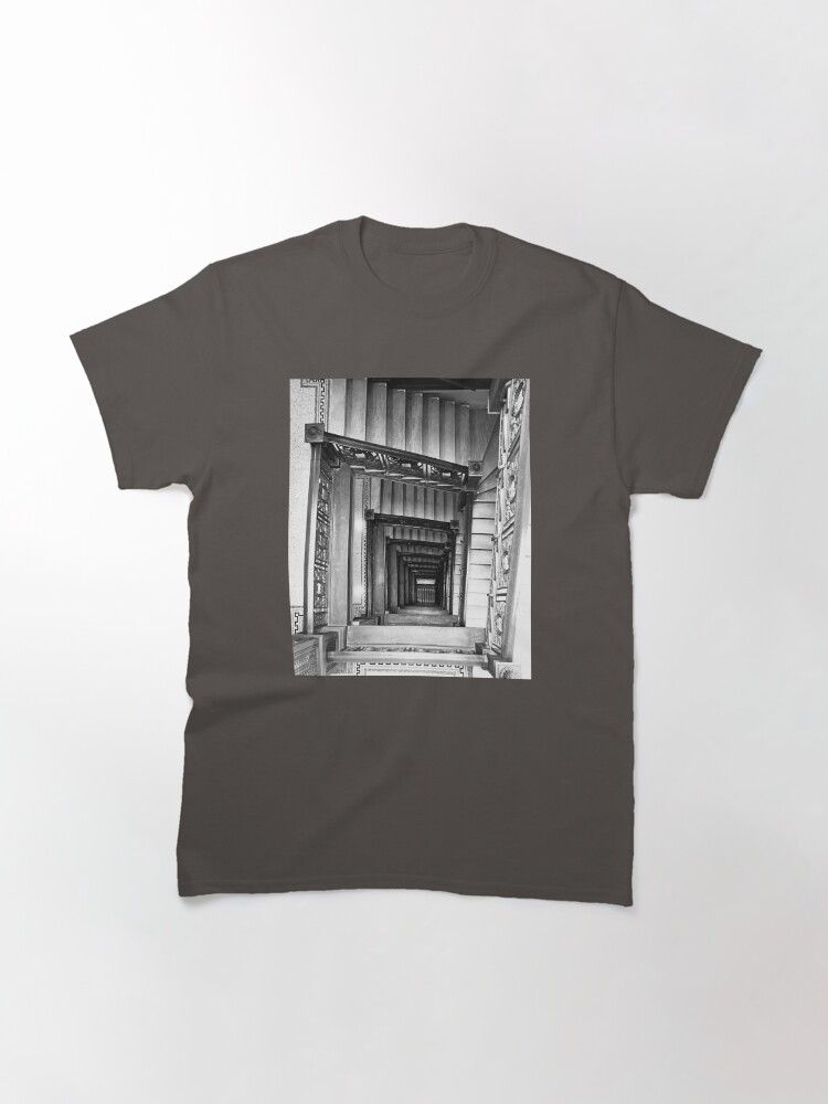 Thumbnail 3 of 7, Classic T-Shirt, Architecture Gift - The Old Staircase designed and sold by OneDayArt.