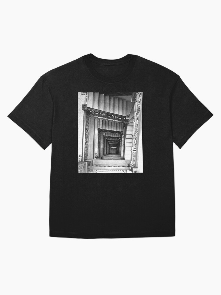 Thumbnail 3 of 7, Oversized T-Shirt, Architecture Gift - The Old Staircase designed and sold by OneDayArt.