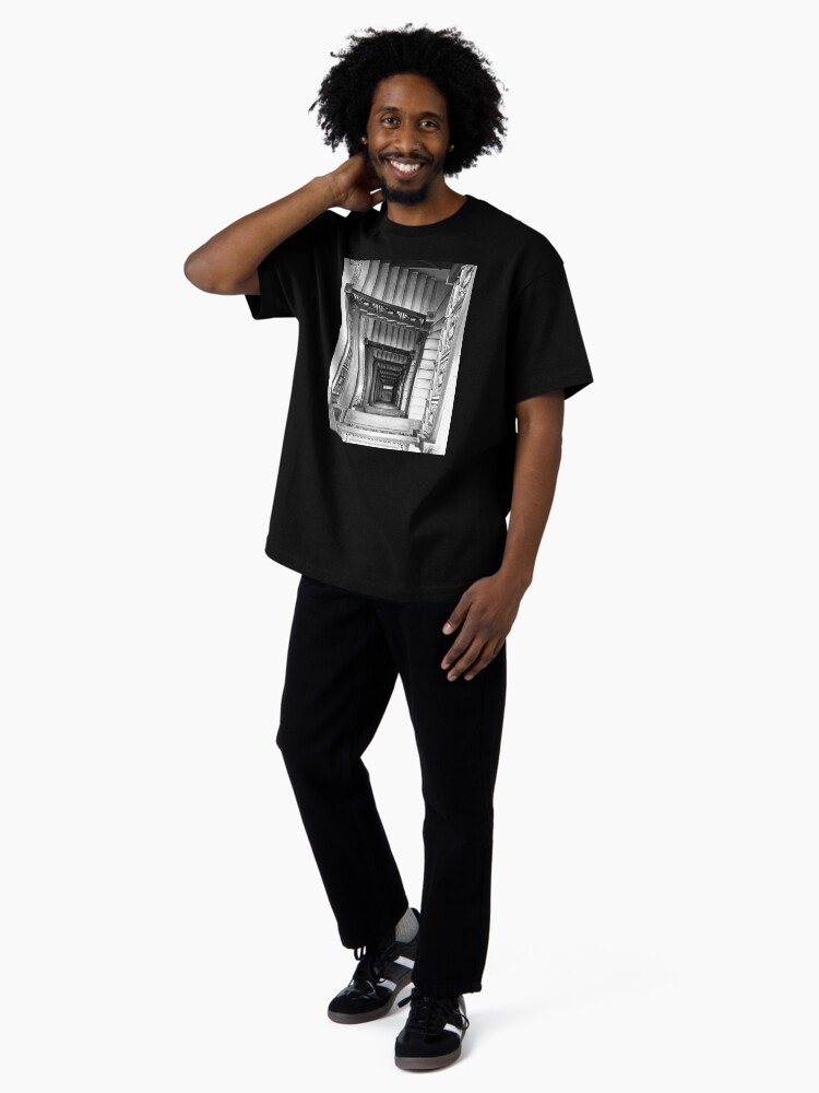 Thumbnail 4 of 7, Oversized T-Shirt, Architecture Gift - The Old Staircase designed and sold by OneDayArt.