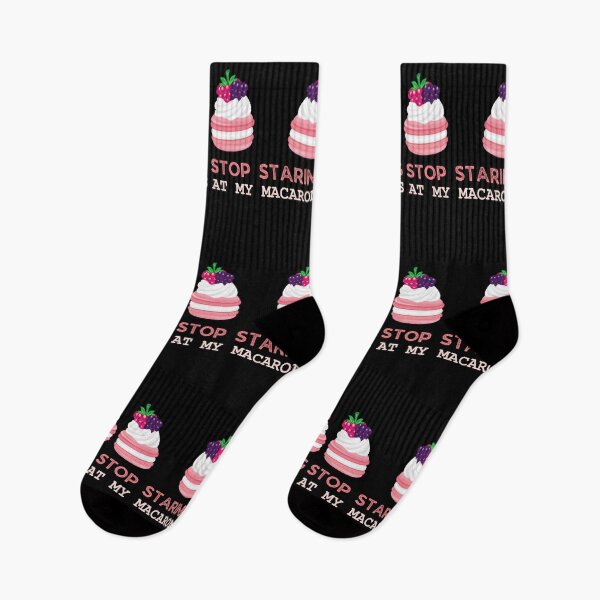 Item preview, "Stop Staring at My Macarons" - Funny Foodie Art Print designed and sold by ElLocoMus.