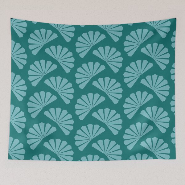 Item preview, Diagonal stylized green fans designed and sold by Vektoria.