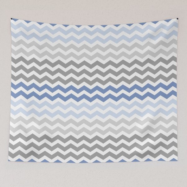 Item preview, Grey and Blue Chevron Zig Zag pattern designed and sold by inspirationzgal.