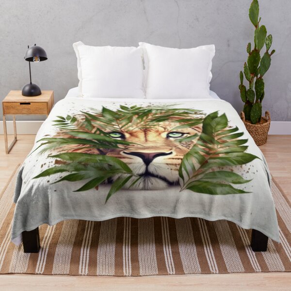 Aperçu de l'œuvre Lion réel multicolore créée et vendue par Print-Online.