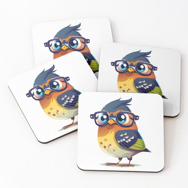 Item preview, Cute Bird Wearing Glasses  designed and sold by Imwa.